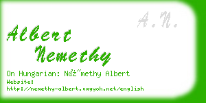 albert nemethy business card